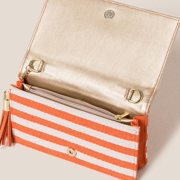MEGA SALE! Orange Striped Crossbody - Picture 4 of 4